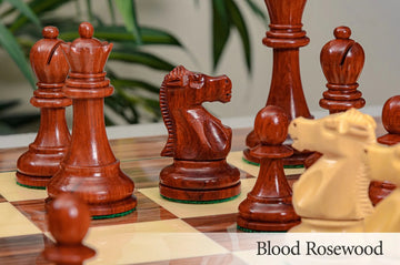 CLEARANCE - The Fischer Spassky 1972 Series Commemorative Chess Pieces - 3.75