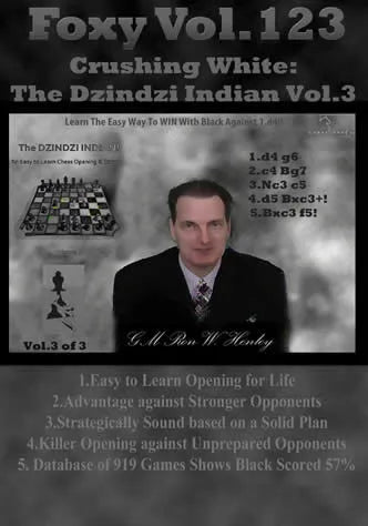 E-DVD Crushing White: The Dzindzi Indian Volume 3 - Foxy Chess Openings Volume 123