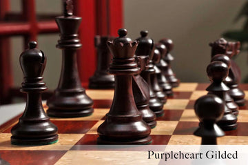 The Reykjavik II Series Gilded Chess Pieces - 3.75