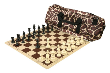 Deluxe Chess Set Combination and Single Weighted Regulation Pieces | Silicone Chess Board | Deluxe Bag