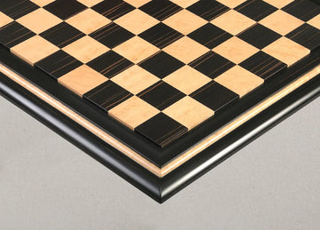 Signature Contemporary V Luxury Chess board - MACASSAR EBONY / BIRD'S EYE MAPLE - 2.5