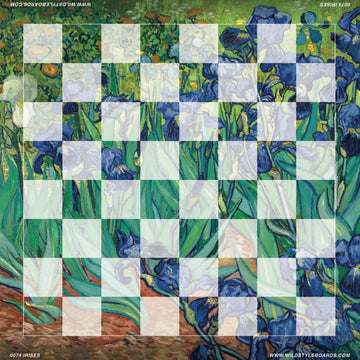 Irises - Full Color Vinyl Chess Board