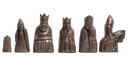 The Isle of Lewis Antiqued Chess Pieces - Metal