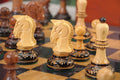 The Burnt Golden Rosewood Dubrovnik Series Chess Set, Box, & Gloss Board Combination