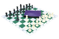 Basic Chess Set Combination with Mousepad Board and Single Weighted Regulation Plastic Chess Pieces