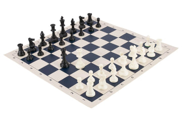 Regulation Tournament Chess Pieces and Chess Board Combo - SINGLE WEIGHTED