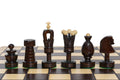 The Large King's Chess Set with Brass Inlay & Board