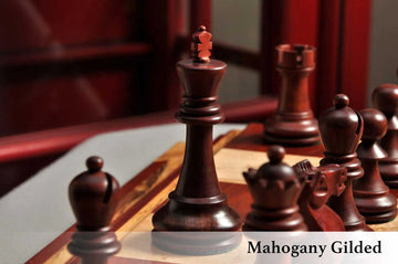 The Reykjavik II Series Gilded Chess Pieces - 3.75