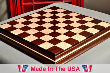 Signature Contemporary II Chess Board - Peruvian Nogal / Curly Maple - 2.5