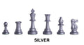 Triple Weighted Colored Regulation Plastic Chess Pieces - 3.75