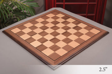Walnut and Maple Superior Traditional Chess Board