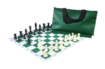 Superior Chess Set Combination with Thin Mousepad Board - Triple Weighted Regulation Pieces | Thin Mousepad Board | Superior Bag