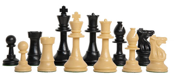 Solid Regulation Plastic Chess Pieces - 3.75