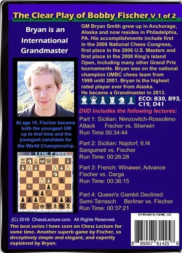 E-DVD The Clear Play of Bobby Fischer - 2 DVDs - Chess Lecture - Volume 152
