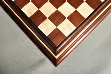 Signature Contemporary II Chess Board - Peruvian Nogal / Curly Maple - 2.5