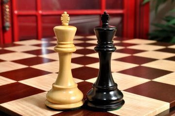 Signature Contemporary II Chess Board - Peruvian Nogal / Curly Maple - 2.5