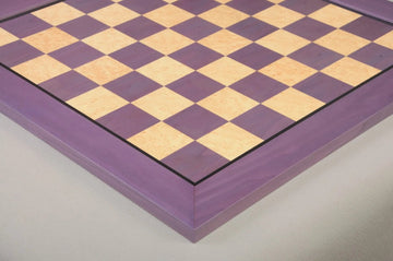 Purpleheart & Bird's Eye Maple Signature Traditional Chess Board