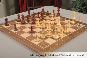 The Grandmaster Series Gilded Chess Pieces - 3.25