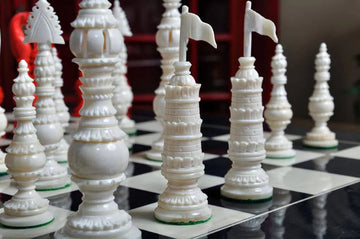 The Vizagapatam Luxury Bone Chess Pieces - 6.1