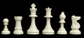 Regulation Tournament Chess Pieces and Chess Board Combo - SOLID PLASTIC
