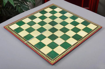 IMPERFECT - GREEN - Reproduction of the Carton Pierre Chess Board - 2.25" Squares