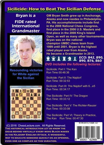 E-DVD Sicilicide - How to Beat the Sicilian Defense - Chess Lecture - Volume 157