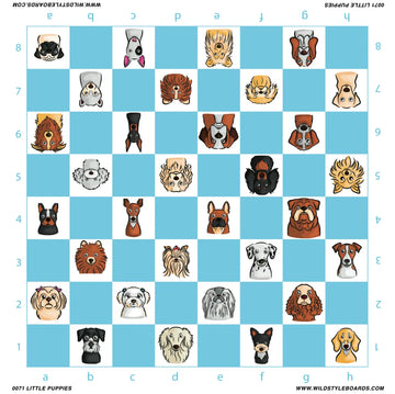 Little Puppies - Full Color Vinyl Chess Board