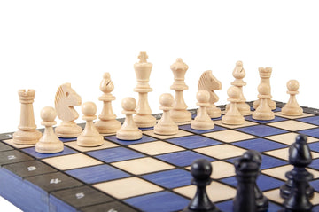 The Large Blue Magnetic Chess Set