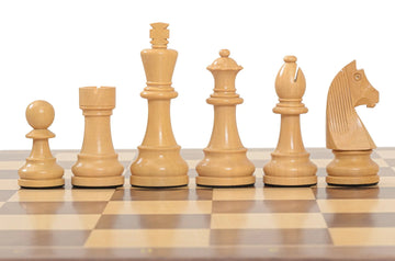Rechapados Ferrer Chess Set and Walnut Chess Board Combination