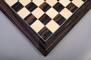 Macassar Ebony & Maple Standard Traditional Chess Board - Gloss Finish