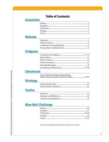 Coach Jay's Chess Academy - #6 Blue Belt Puzzles