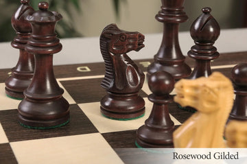 The Grandmaster Series Gilded Chess Pieces - 3.25