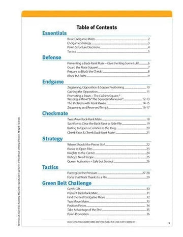 Coach Jay's Chess Academy - #4 Green Belt Puzzles