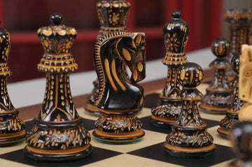 The Burnt Zagreb '59 Series Chess Set, Box, & Board Combination