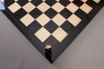 Macassar Ebony & Maple Signature Traditional Chess Board - Gloss Finish
