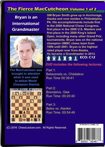 The Fierce McCutcheon - 2 DVDs - Chess Lecture - Volume 147