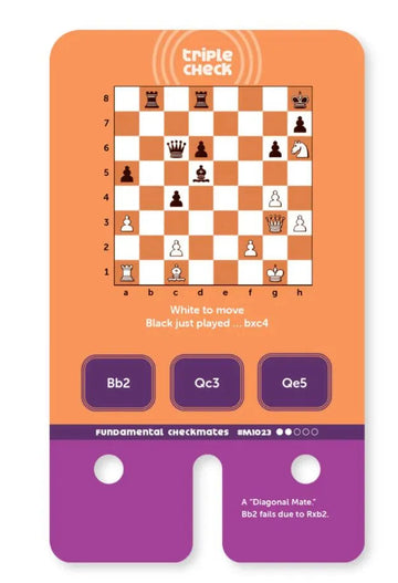 Triple Check Fundamental Checkmates & Tactics Deck (Cards Only)