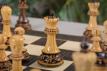 The Burnt Zagreb '59 Series Chess Pieces - 3.875