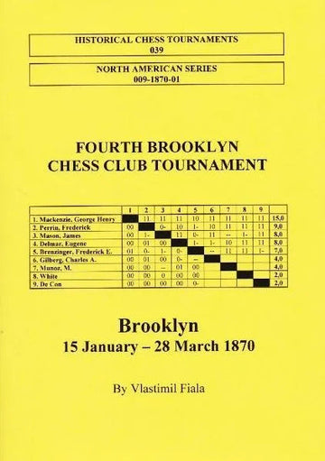 Fourth Brooklyn Chess Club Tournament, Brooklyn 1870