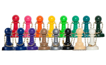 Plastic Chess Pieces Key Chains - Color Pawn