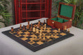 The Burnt Golden Rosewood Dubrovnik Series Chess Set, Box, & Satin Board Combination