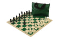 Standard Chess Set Combination with Silicone Chess Board - Triple Weighted Regulation Pieces | Silicone Chess Board | Standard Bag