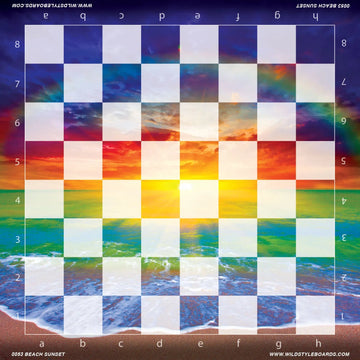 Beach Sunset - Full Color Vinyl Chess Board