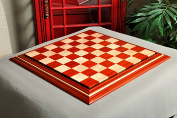 Signature Contemporary II Chess Board - Padauk/ Curly Maple - 2.5" Squares