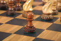 The Burnt Golden Rosewood Grandmaster Series Chess Set, Box, & Satin Board Combination