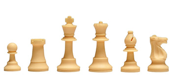 Regulation Silicone Tournament Chess Pieces - 3.5