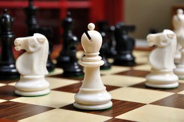 The Reykjavik II Series Bone Chess Pieces - 3.75