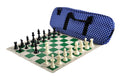 Deluxe Chess Set Combination and Single Weighted Regulation Pieces | Vinyl Chess Board | Deluxe Bag
