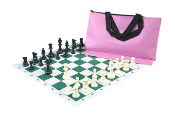 Superior Chess Set Combination with Thin Mousepad Board - Single Weighted Regulation Pieces | Thin Mousepad Board | Superior Bag