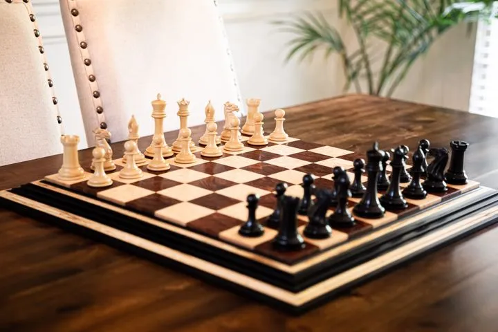 Buy American Adios Luxury Chess Pieces with Wooden Board